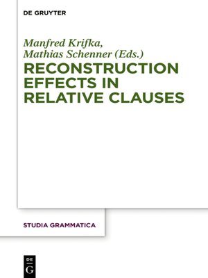 cover image of Reconstruction Effects in Relative Clauses